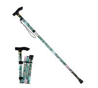QHFlashbuy Bastoni da Passeggio,Bastone per Anziani Pieghevole,Bastone da Passeggio Regolabile in Altezza,Bastone Portatile Bastoncini da Trekking(verde)