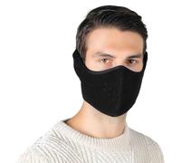 QHFlashbuy Mezza Maschera Maschera Termica,Inverno Maschera Antivento Maschera Sci Maschera con Paraorecchie Regolabile per Sci Bicicletta Ciclismo Moto(Nero)