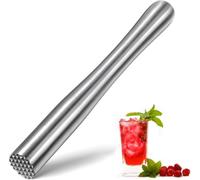 QHFlashbuy Pestello da Cocktail,Cocktail Muddler,tritaghiaccio,Pestello in Acciaio Inossidabile,Limone Schiacciapatate per Tritare Cubetti di Ghiaccio,spezie,Frutta