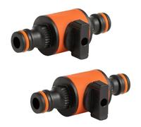 QhgPnt Confezione da 2 connettori Hozelock, doppio connettore maschio a sgancio rapido per tubo da giardino, compatibile con connettore Hozelock, resistente materiale ABS e TPR per un efficiente