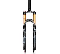 QHIYRZE 26 27,5 29 Forcella Ammortizzata Mountain Bike Corsa 120mm Forcella Air MTB Ritorno Regolabile Dritta/conica Leggera Forcella Anteriore Bici Freno A Disco QR 9 * 100mm HL/RL(Straight HL,26'')