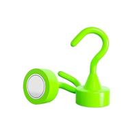 QHKNUYOAX 6Pcs Multi-Color Magnetic Storage Hooks, Weight Capacity, Magnets for Hanging On Refrigerators and Ceilings for Walls, Living Room(Red)(Bright Green)