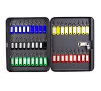 QHKNUYOAX Cassetta di sicurezza for chiavi con codice Armadietto for in acciaio Supporto a parete for gestione delle combinazione a 3 cifre for garage Scuola ufficio (nero)(45)