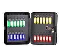 QHKNUYOAX Cassetta di sicurezza for chiavi con codice Armadietto for in acciaio Supporto a parete for gestione delle combinazione a 3 cifre for garage Scuola ufficio (nero)(48)