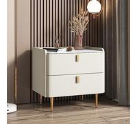 QHLIANGL Comodino Minimalista con 2 cassetti portaoggetti, Comodino in Legno Contemporaneo per Camera da Letto, Soggiorno, Camera degli Ospiti, Ufficio - Soluzione di Arredamento Elegante e funzional
