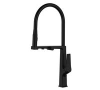 QHLMLL 3 Way Kitchen Tap with Pull out Hose Black Flexible Drinking Water Tap for Sink Double Outlet Faucet