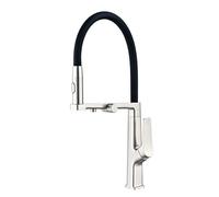 QHLMLL 3 Way Kitchen Tap with Pull out Hose Brushed Flexible Drinking Water Tap for Sink Double Outlet Faucet