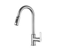 QHLMLL 3 Way Taps for Kitchen Sink with Spray Chrome Water Filter Tap Gooseneck 3 in 1 Drinking Water Kitchen Sink Faucet