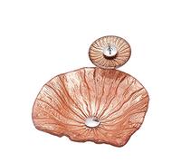 QHLMLL Bathroom Vessel Sink with Faucet And Drain Combo Vessel Bowl Sink Tempered Glass Countertop Sink Bowl Irregular Shaped Above Counter Sink Art,