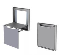 QHLMLL Cambiascarpe a parete, sedia pieghevole invisibile, panca pieghevole per doccia, panca pieghevole in lega di alluminio, carico 100 kg, per ingresso, corridoio, cucina, bagno (colore: grigio)