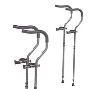 QHLMLL Cavalletti Pieghevoli sotto Le ascelle, Cavalletti da Passeggio in Alluminio a Forma di F per Adulti e Bambini, Cavalletti ergonomici Leggeri Antiscivolo con Ammortizzatore