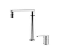 QHLMLL Chrome Kitchen Tap Ideal for Window Installation Kitchen Sink Taps 360° Rotatable Caravan Mixer Tap Lift Faucet-Dual Mode