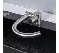 QHLMLL Folding Single Lever Sink Faucet Kitchen Tap Brushed Stainless Steel Mixer Taps Sink Mono Single Lever-A