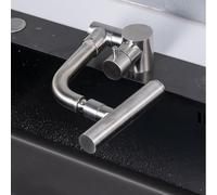 QHLMLL Folding Single Lever Sink Faucet Kitchen Tap Brushed Stainless Steel Mixer Taps Sink Mono Single Lever-C