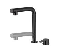 QHLMLL Folding Tap for Campervan Sink Black Dual Mode Pull out Kitchen Tap for Front Window, Lift Faucet Save Space Single Lever Kitchen Mixer Taps