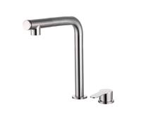 QHLMLL Front Window Kitchen Taps Mixer Brushed Lift Faucet Save Space 2 Spray Modes Kitchen Sink Tap Spray Head Ideal for Window Installation