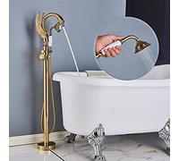 QHLMLL Kitchen Mixer taps Bathtub Faucet Hot And Cold Water Mixer Tapping Shower Bath Mixer Faucet Bathroom Bathtub Faucet Set Floor Mounted Gold a,Chrome b Blooming Kitchen Mix