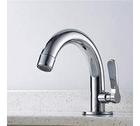 QHLMLL Kitchen Taps Chrome Color Stainless Steel Basin Sink Basin Faucet Only Cold Water Wash Crane Tap Deck Mount Easy Install