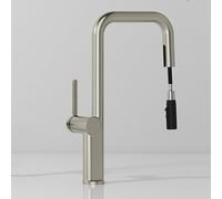 QHLMLL Kitchen Taps Sink Mixer Pull out Spray Tap Single Faucet - Brushed Kitchen Sink Mixer Tap Single Lever with Swivel Spout Monobloc