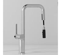 QHLMLL Kitchen Taps Sink Mixer Pull out Spray Tap Single Faucet - Chrome Kitchen Sink Mixer Tap Single Lever with Swivel Spout Monobloc