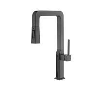 QHLMLL Kitchen Taps Sink Mixer Pull out Spray Tap Single Faucet Grey Kitchen Digital Display Tap 360 Degree Rotation