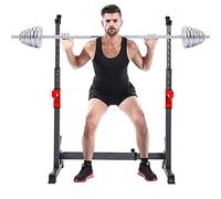 QHLMLL Panca con manubri Professionale per la casa, Supporto per bilanciere Regolabile, Supporto per Squat, Panca per Sollevamento Pesi, Barra per trazioni, carico Massimo per Palestra, sollevament