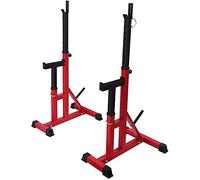 QHLMLL Panca Multifunzionale per manubri Fitness, Rack per Squat con manubri, Supporto per bilanciere Regolabile, Robusto Supporto per bilanciere in Acciaio per Squat, Supporto per Panca Libera per