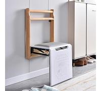 QHLMLL Panca per scarpe da ingresso a parete, panca da doccia, panca pieghevole a parete, sedia pieghevole invisibile, comodo sgabello pieghevole per bagno o veranda (colore: grigio)