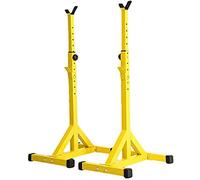 QHLMLL Panche Regolabili Squat Rack Split Barbell Shelf Panca Pesi Gialla Panca Professionale Attrezzatura Fitness Ripiano Regolabile Panche Stand, brucia Grassi, nero-61 * 4
