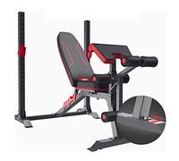 QHLMLL Panche Regolabili Squat Rack Tavolo Pesi Panca Pesi Rack pressa Squat Multifunzionale Set di Attrezzature per Il Fitness Panca pressa Rack bilanciere Panche (Bianco 129 * 106 * 105 cm)