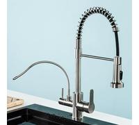 QHLMLL Pull Down Kitchen Sink Mixer Tap 3 Way Water Filter Tap Spring Faucet Kitchen Mixer Taps 1 Hole-D