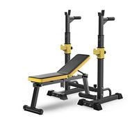 QHLMLL Rack per Panca Multifunzionale con bilanciere, Supporto per Squat Regolabile, Supporto per Panca con bilanciere, Supporto per manubri Portatile per Allenamento Completo del Corpo, Rack per p