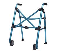 QHLMLL Rollator Pieghevole Rollator Pieghevole per Adulti e Anziani Walker assistito The Climb on The Downhill Walking Aid 2 Ruote Blu Leggero 2,6 kg