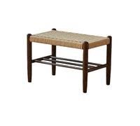 QHLMLL Scarpiera da ingresso in legno con rastrelliera portaoggetti robusta ed elegante seduta da corridoio per soggiorno, portico o ingresso, può contenere fino a 90,7 kg nero 60 cm