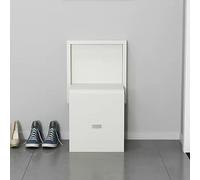 QHLMLL Scarpiera da ingresso, panca da parete, sgabello pieghevole in legno massello, sedia fasciatoio, sedia pieghevole retrattile, sedia da corridoio, corridoio, cucina (colore: bianco)