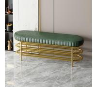 QHLMLL Scarpiera imbottita con contenitore in metallo per ingresso, corridoio, soggiorno, camera da letto, verde (80 x 42 x 35 cm)