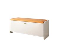QHLMLL Scarpiera in legno bianco panca ingresso con contenitore nizer 60 x 30 x 46 cm