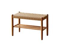 QHLMLL Scarpiera in legno da ingresso con sedile robusto e scarpiera per corridoio, per soggiorno, portico, ingresso, può contenere fino a 90,7 kg, nero, 60 cm