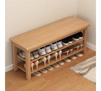 QHLMLL Scarpiera regolabile con sedile e mensola organizer per ingresso e soggiorno 3 ripiani scarpiera panca (colore: marrone Dimensioni: 47,2 x 12 x 16)