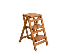 QHLMLL Sgabello Pieghevole per Fiori, scaletta a Tre gradini, libreria per Camera da Letto, Sgabello in Legno, Comodo poggiapiedi, scaletta Naturale per la casa/marrone/42 x 55