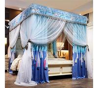 QHLMLL Zanzariera per Letto, Tenda a Quattro Angoli con Colonna, Decorazione per Camera da Letto da Principessa, Telo Parasole per Camera da Letto (180 x 220 cm)
