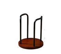 QHMMDCN Portabicchiere Di Carta Coffee Cups Dispenser Rack With Bamboo Base Beverage Drinking Paper Cup Holder For Party Office Home Kitchen(Black-C)