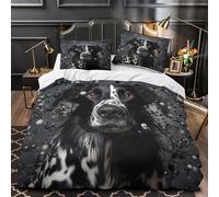 QHNZKJXPRL Versetto della Bibbia copripiumino Set di 3 Pezzi morbida stampa 3D con federe per cuscini cerniera nascosta Set Di Copripiumino for coppie e ragazzi Super king（260x220cm）