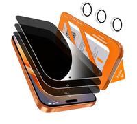 QHOHQ 3 Pezzi Pellicola Privacy per iPhone 17 Pro Max + 1 Set Protezione Fotocamera, 25°Anti-Spy Vetro Temperato, [12 Piedi Antiurto di Grado Militare], Auto-Install 1s, Cover Compatibile