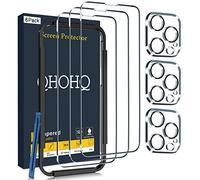 QHOHQ 3 Pezzi Vetro Temperato per iPhone 14 Pro 6.1 pollici e 3 Pezzi Pellicola Fotocamera, Pellicola Prottetiva Anti Graffio, Durezza 9H, Vetro Protettivo per iPhone 14 Pro 6.1"