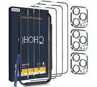 QHOHQ 3 Pezzi Vetro Temperato per iPhone 14 Pro Max 6.7 pollici e 3 Pezzi Pellicola Fotocamera, Pellicola Prottetiva Anti Graffio, Durezza 9H, Vetro Protettivo per iPhone 14 Pro 6.7"