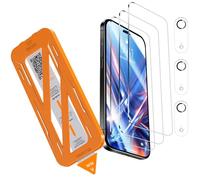 QHOHQ 3 Pezzi Vetro Temperato per iPhone Air + 3 Pezzi Pellicola Fotocamera, 9H+ Pellicola Protettiva per iPhone 17 Air, [12 Piedi Antiurto di Grado Militare], Auto-Install 1s, Cover Compatibile