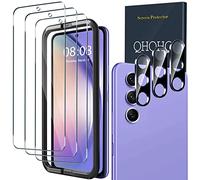 QHOHQ 3 Pezzi Vetro Temperato per Samsung Galaxy A54 5G con 3 Pezzi Pellicola Protettiva Fotocamera Posteriore, Ultra Resistente, Durezza 9H, HD, Anti-Graffio, Senza Bolle