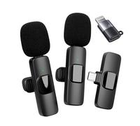 Qhot Microfono Wireless per iPhone, Microfono Lavalier Wireless per Registrazione Video, PC, Laptop, Streaming Live, Podcast, Vlog, YouTube/TikTok (iOS/1 Mic)