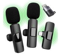Qhot Microfono Wireless per iPhone, Microfono Lavalier Wireless per Registrazione Video, PC, Laptop, Streaming Live, Podcast, Vlog, YouTube/TikTok (iOS/1 Mic)